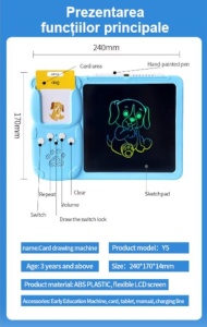 Joc educativ cu tableta de 8.5 inch pentru copii 3-7 ani, invatare engleza, asociere 224 cuvinte cu imagini - Img 2