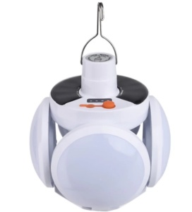 Lampa solara pliabila, tip bec cu 5 moduri de iluminare