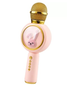 Microfon Karaoke cu bluetooth, boxa incorporata si lumini, Bunny - Img 3