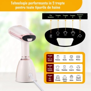 Aparat de calcat cu aburi vertical, Tamale KY-003, 1500W, Rezervor detasabil 280 ml - Img 5