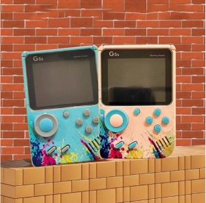 Consola Portabila de Jocuri Retro, Jocuri Clasice, Ecran LCD 3 Inch, Conectare la TV, Mod Multiplayer, Roz engros - Img 2