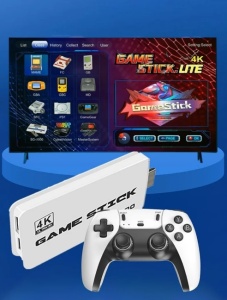 Consola Retro Planet 4K Game Stick, 64GB, 30.000 Jocuri, Alb - Img 4