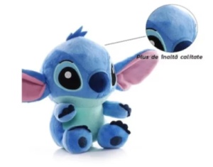 Jucarie din plus Stitch Catoons pentru copii peste 3 ani, dimensiune 21cm, culoare albastru Cadoul ideal pentru iubitorii de personaje animate - Img 3