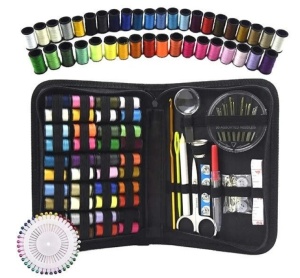 Kit complet pentru cusut 126 piese, cu geanta inclusa, negru - Img 2