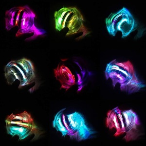 Minge giroscopica, cu lumini LED, pornire automată, Neagră, 5.3x6.8cm - Img 4