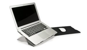 Suport universal pentru laptop, design pliabil si telescopic, 22 x 24 cm, Gri