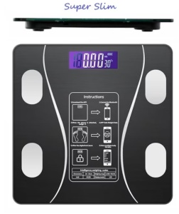 Cantar Corporal cu Ecran Digital Iluminat, Conectare Bluetooth, Termometru, Acumulator, versiunea PRO - Img 2