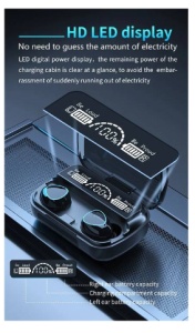 Casti Wireless Smartix M10, Bluetooth V5.1, Touch, Display Digital, 2000mAh, Negru - Img 2