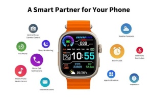 Ceas smartwatch cu cartela SIM specifica, Monitorizare Ritm cardiac, somn si tensiune arteriala, Portocaliu, Negru, Albastru, Gri - Img 5