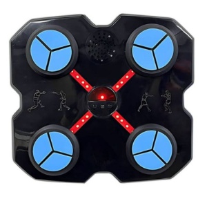 Masina de box inteligenta cu manusi, Muzica, Iluminare, 9 Viteze ajustabile, Montare pe perete, Negru