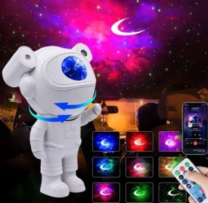 Proiector de noapte pentru copii Astronaut , Alb - Img 3