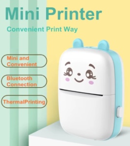 Set Mini imprimanta termica si 10 role hartie 57x25mm, Bluetooth, compatibil iOS/Android, imprimare APP, 1000 mAh - Img 4