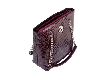Elegantna velika bordo torba od kože Lara - Img 6