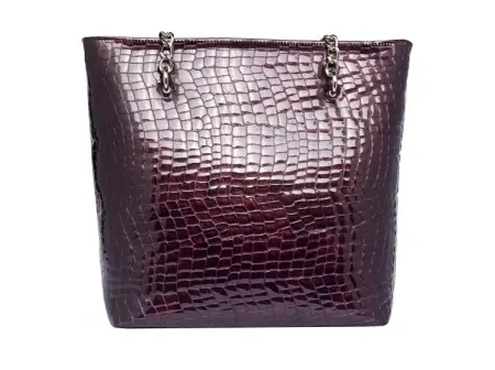 Elegantna velika bordo torba od kože Lara - Img 3