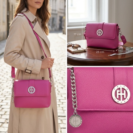 Pink ženska tašna od prirodne kože Pretty - Img 3