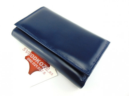 Ženski kožni novčanik Elegant tamno plavi