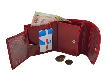Mali crveni kroko ženski kožni novčanik - Img 2
