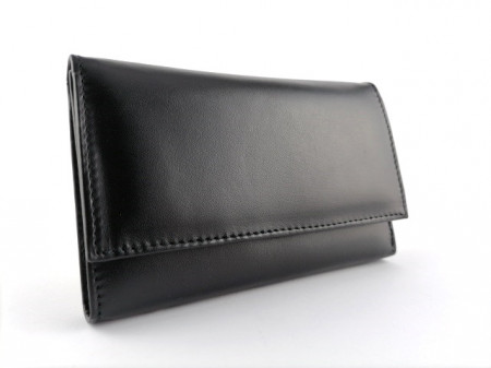 Ženski kožni novčanik Elegant crni