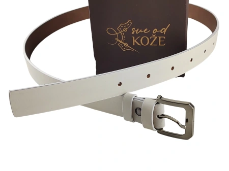 Beli elegantni ženski kožni kaiš - Img 5