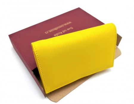 Ženski kožni novčanik Moderna žuti