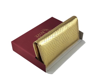 Kožni ženski novčanik Pariz snake gold - Img 4