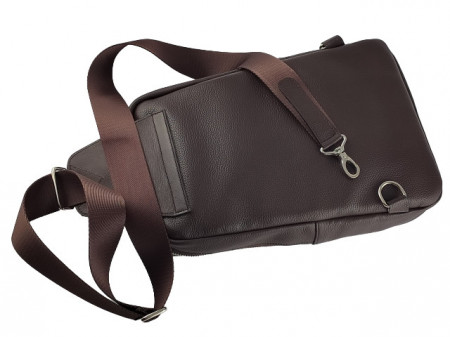 Velika braon kožna torba preko grudi i preko leđa - Crossbody braon - Img 2