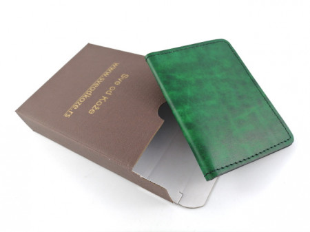 Zelena kožna futrola za kartice
