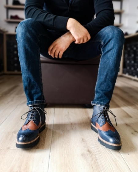 Teget braon duboke kožne cipele Real Man - Img 2