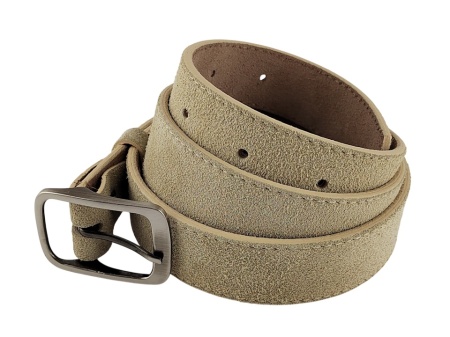 Ženski kaiš od prevrnute kože svetlo krem - Img 3