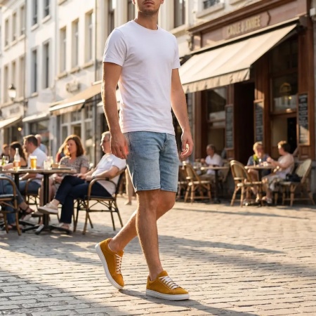 Plitke žute casual muške patike - Img 3