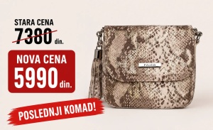 Bež zmija elegantna ženska kožna torbica Party