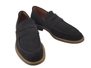 Tamno braon casual mokasine od velura