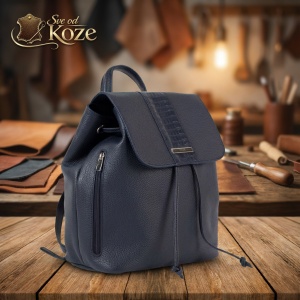 Teget elegantni ženski kožni ranac Gloria - Img 4