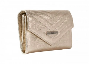 Veliki ženski novčanik od kože Melody zlatni - Img 3