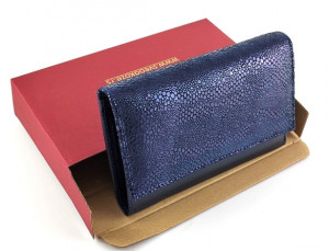 Ženski kožni novčanik Elegant plavi Mistik