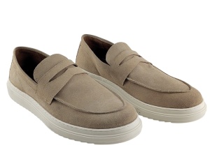 Krem casual mokasine od velura