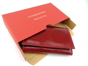 Ženski kožni novčanik Moderna crveni