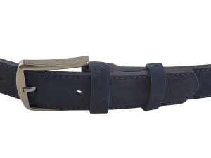 Dark blue muški velur kaiš za farmerice - Img 6