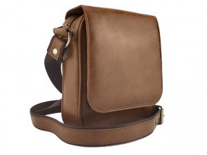 Kožna torba Leather klasik braon
