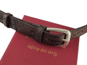 Uski ženski kožni kaiš braon zmija