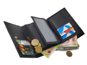 Ženski novčanik od prirodne kože Gracia crni kroko - Img 5