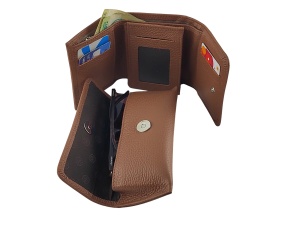 Poklon Set za Nju – Kožna Futrola za naočare i Novčanik (Camel) - Img 4