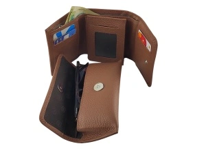 Poklon Set za Nju – Kožna Futrola za naočare i Novčanik (Camel) - Img 4