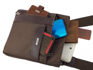 Premium braon muška torbica na rame - Img 5