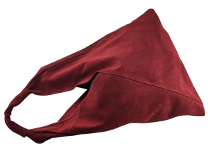 Velika bordo ženska torba od prevrnute kože Shopper - Img 4