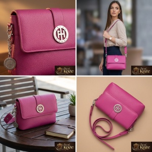 Pink ženska tašna od prirodne kože Pretty - Img 4