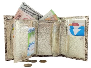 Ženski novčanik od prirodne kože Gracia bež zmija - Img 7