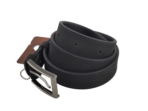 Crni muški kaiš od prevrnute kože za farmerice i pantalone - Img 5