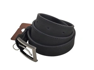 Crni muški kaiš od prevrnute kože za farmerice i pantalone - Img 5