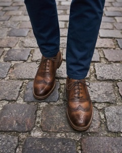 Duvan braon Oxford cipele od napa kože